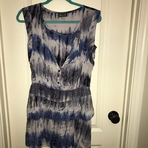 blue tie dye dress